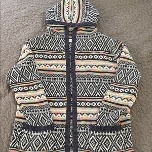 Monteau Cute Multicolor Hooded Open Sweater Cardigan